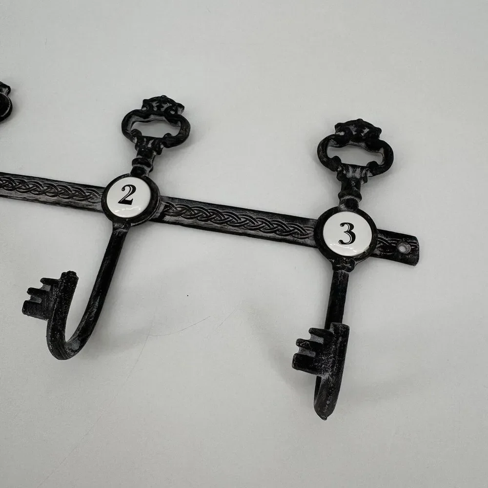 Cast Iron Hook Coat Rack Keys Antique Style Rustic Wall Decor Farmhouse‎